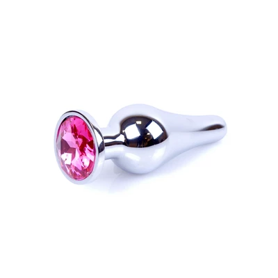 Boss Series Jewellery Silver Butt Pink - Korek analny, różowy