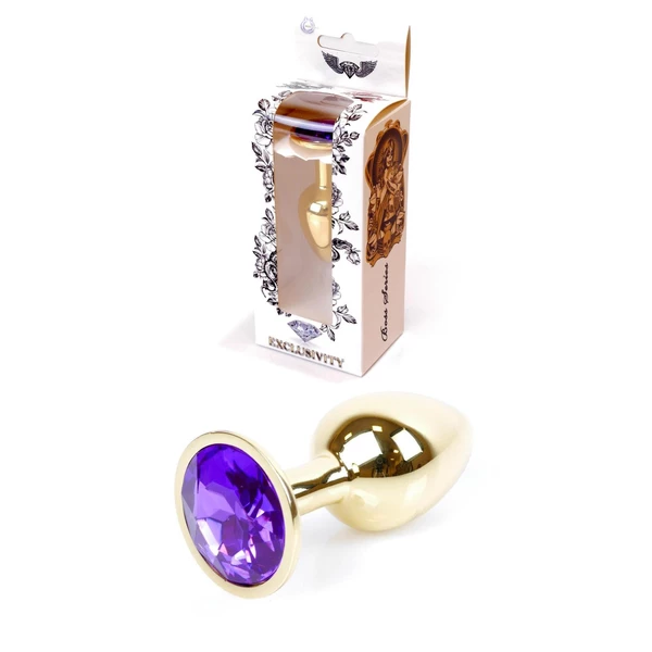 Boss Series Jewellery Gold Purple - Korek analny, fioletowy
