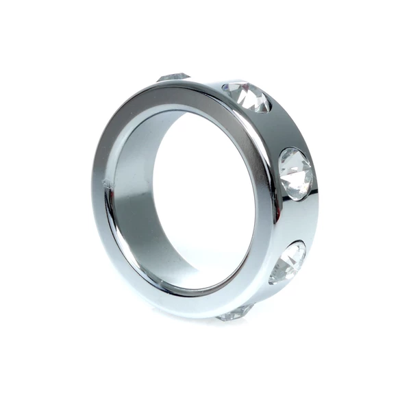 Boss Series Metal Ring Cristal Diamonds S - Metalowy pierścień erekcyjny