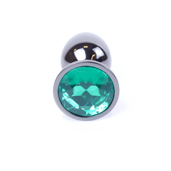 Boss Series Jewellery Dark Silver Green - Korek analny, zielony