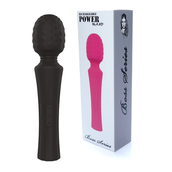 Boss Series Power Wand Black - Wibrator Wand, czarny