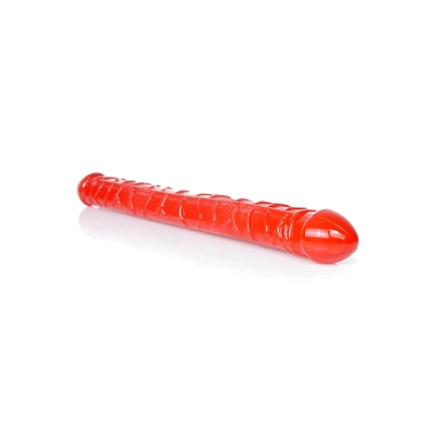 Boss Series Flexible Double Dong Red - Podwójne dildo, czerwone