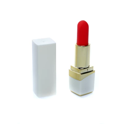 Boss Series Lipsick Vibrator White - Miniwibrator w kształcie szminki, biały