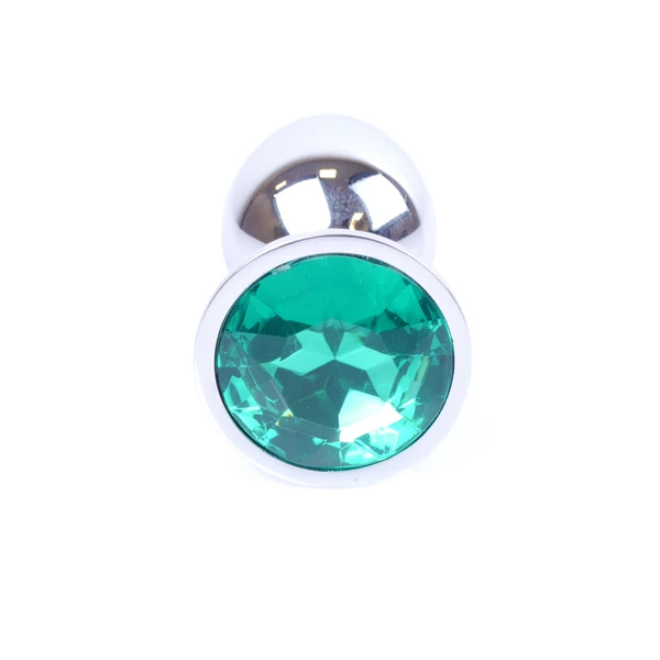 Boss Series Jewellery Silver Green - Korek analny, zielony