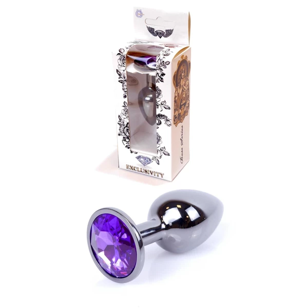 Boss Series Jewellery Dark Silver Purple - Korek analny, fioletowy