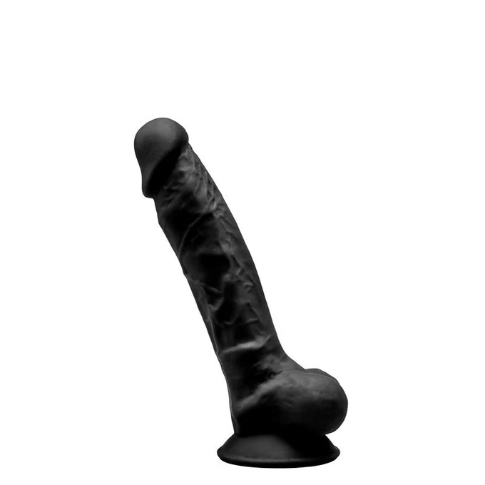 Cnex SD Model 1 - 7' Black thermo - Dildo klasyczne termoaktywne, czarne