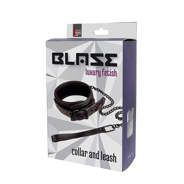 BlazeCollar And Leash Purple - Obroża ze smyczą, fioletowe
