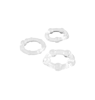 Boss Series C Ring Set Cristal - Zestaw elastycznych pierścieni erekcyjnych