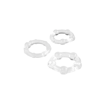 Boss Series C Ring Set Cristal - Zestaw elastycznych pierścieni erekcyjnych