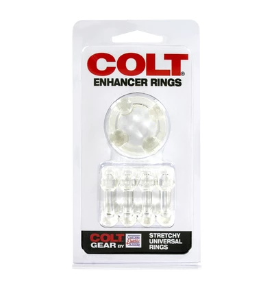 Colt Enhancer Rings Clear-Zestaw elastycznych pierścieni erekcyjnych