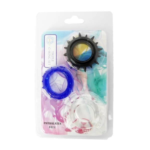 Boss Series C Ring Set Color - Zestaw elastycznych pierścieni erekcyjnych
