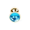 Boss Series Jewellery Gold Light Blue - Korek analny, błękitny