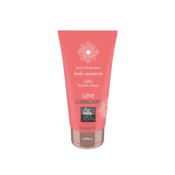 HOT Shiatsu Love Lubricant Edible Acerola - Lubrykant ba bazie wody o smaku mango i zielonej herbaty