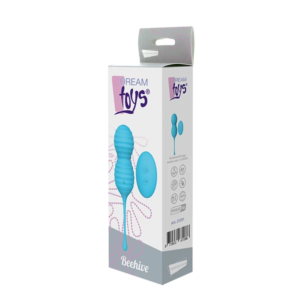 Dream Toys Beehive Blue - Wibrujące jajeczko na pilota