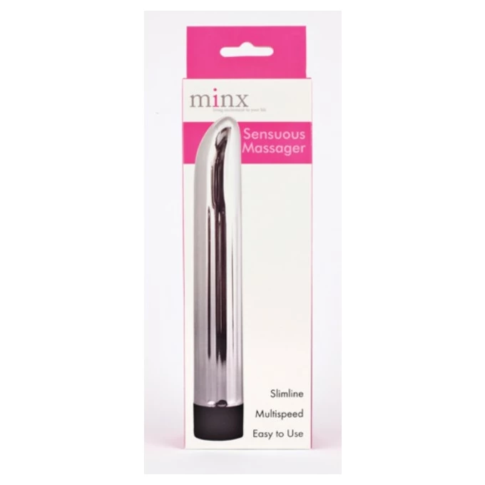 Kinx Minx Sensuous Ribbed Vibrator Silver - Wibrator klasyczny