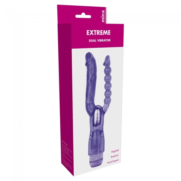 Kinx Extreme Dual Vibrator - Wibrator klasyczny z koralikami analnymi