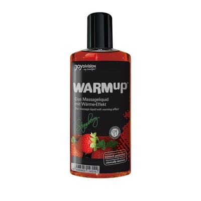 JoyDivision Warmup Strawberry, 150 Ml - Rozgrzewający olejek do masażu, truskawkowy