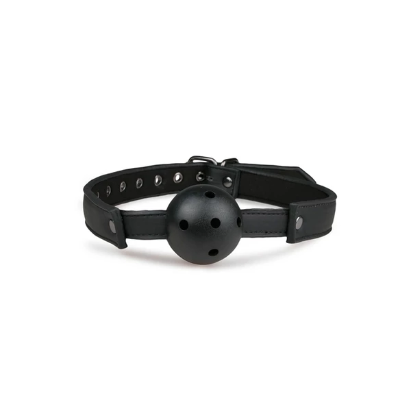 Easy Toys Ball Gag With Pvc Ball Black - Knebel z kulką, czarny