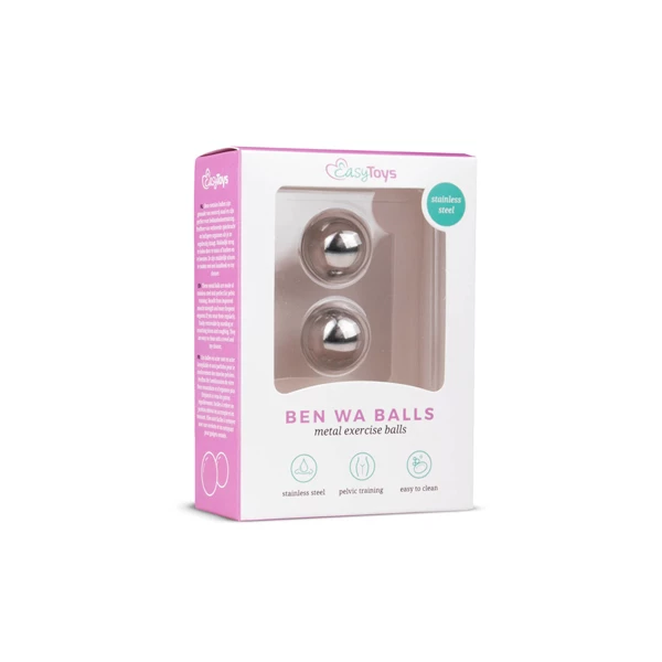 Easy Toys Silver Ben Wa Balls 19Mm - Kulki gejszy