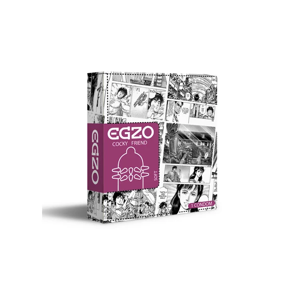 EGZO Hot Red - Prezerwatywa 1szt ze specjalnymi wypustkami