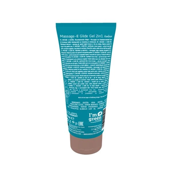 HOT Shiatsu 2In1 Massage Glide Amber Scent 200Ml. - Żel do masażu