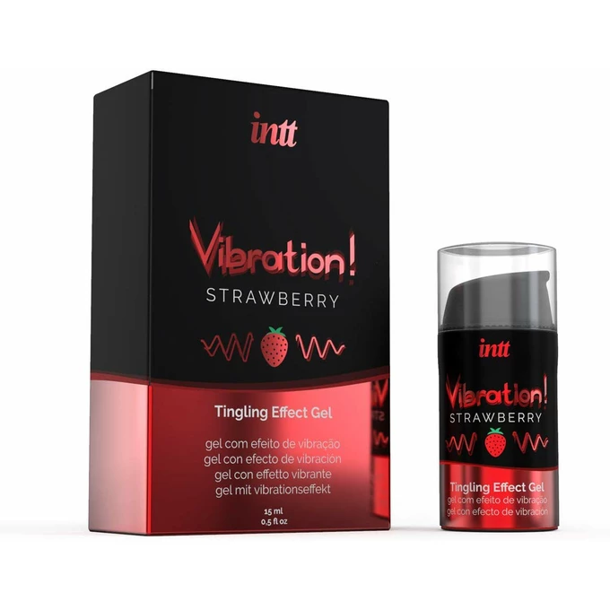 INTT Vibration Strawberry 15 Ml - Żel stymulujący dla par, truskawkowy