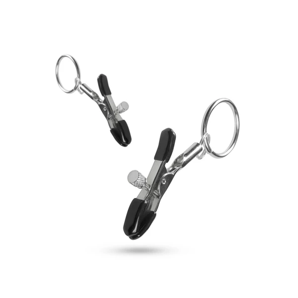 Easy Toys Metal Nipple Clamps With Ring - Zaciski do sutków