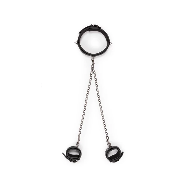 Easy Toys Leather Collar With Anklecuff - Kajdanki do nóg z obrożą