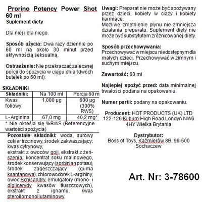 HOT Supl.Diety Prorino Potency Power S60 Ml - Krople na erekcję