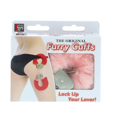 Dream Toys Metal Handcuff With Plush Pink - Kajdanki z futerkiem, różowe