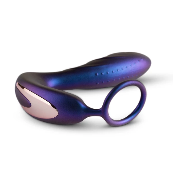 EDC Hueman Black Hole Anal Vibrator - Wibrujący masażer prostaty z pierścieniem i pilotem