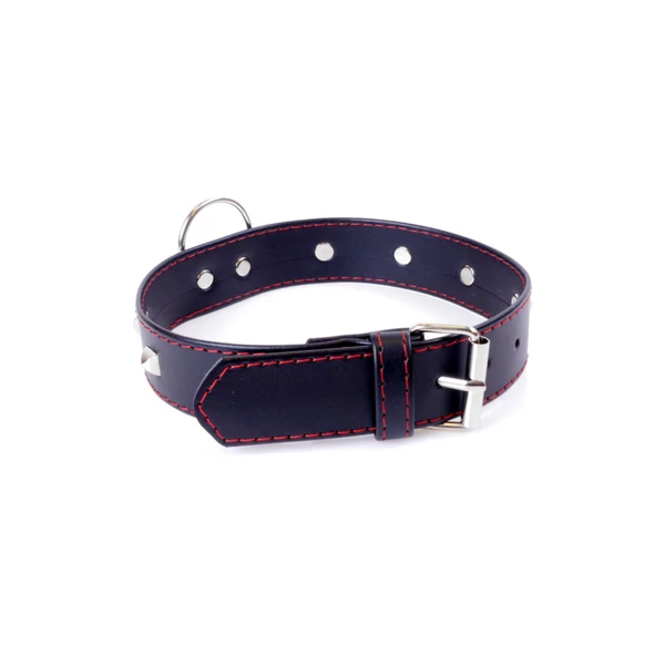 Fetish Fantasy Collar With Studs 3 Cm Red Line - Obroża na szyje