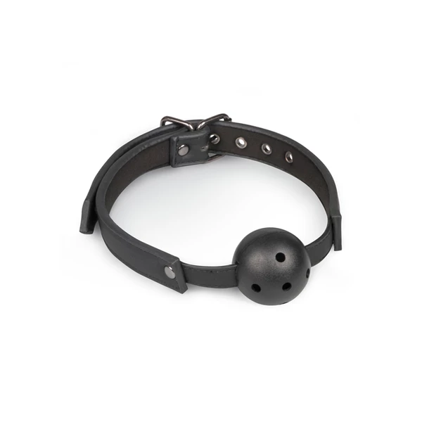 Easy Toys Ball Gag With Pvc Ball Black - Knebel z kulką, czarny