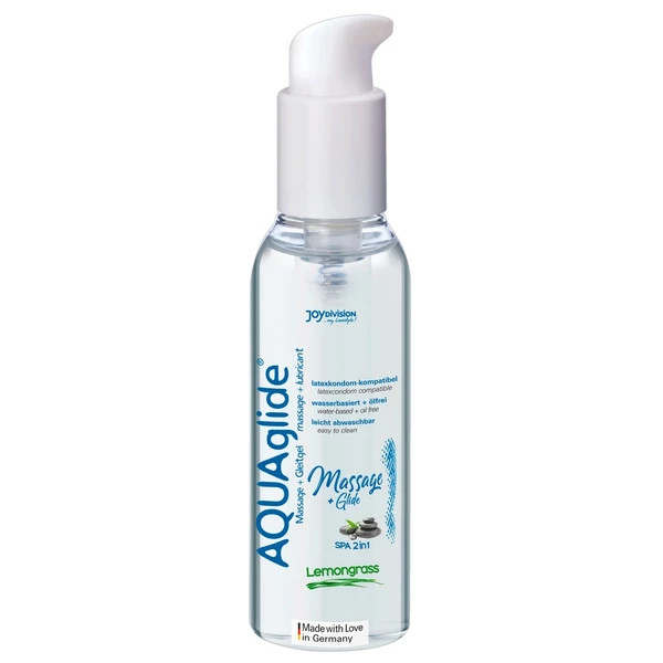 JoyDivision Aquaglide Massage+Glide Lemongrass, 200Ml - Żel intymny do masażu