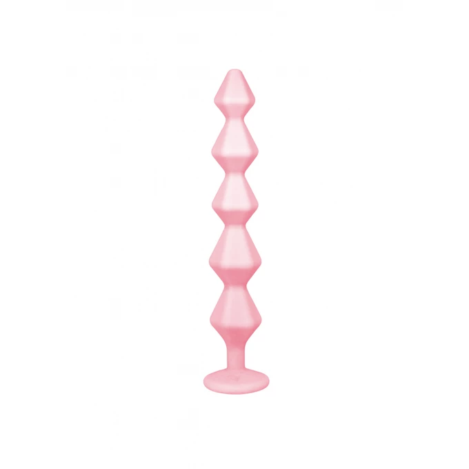 Lola Games Anal Bead With Crystal Emotions Chummy Pink - Koraliki analne z kryształem, r ożowe