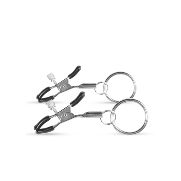 Easy Toys Metal Nipple Clamps With Ring - Zaciski do sutków