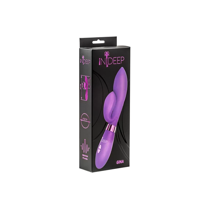 Indeep Vibrator Indeep Gina Purple - Wibrator króliczek, fioletowy