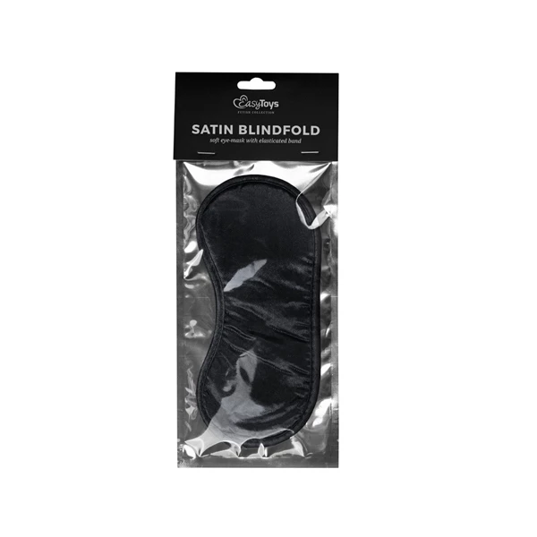 Easy Toys Black Satin Eye Mask - Opaska na oczy, czarna