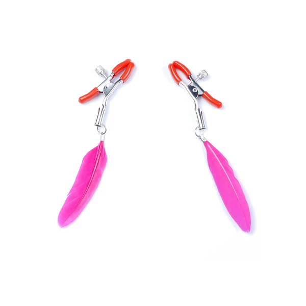 Fetish Fantasy Exclusive Nipple Clamps No.13 - Zaciski na sutki z piórkami