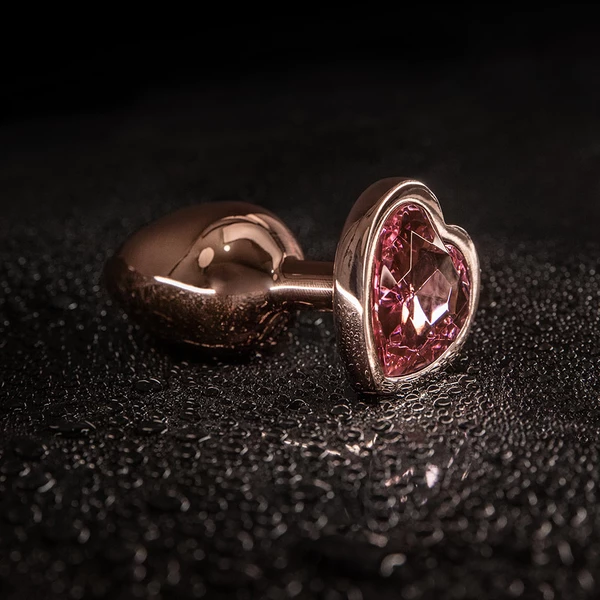 Dream Toys Gleaming Love Rose Gold Plug Small - korek analny