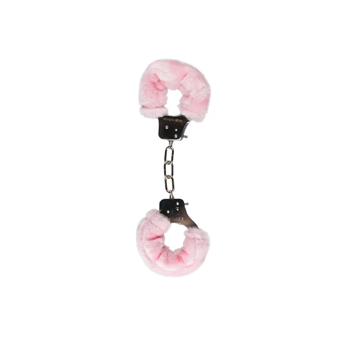 Easy Toys Furry Handcuffs Pink - Kajdanki z futerkiem, Różowe