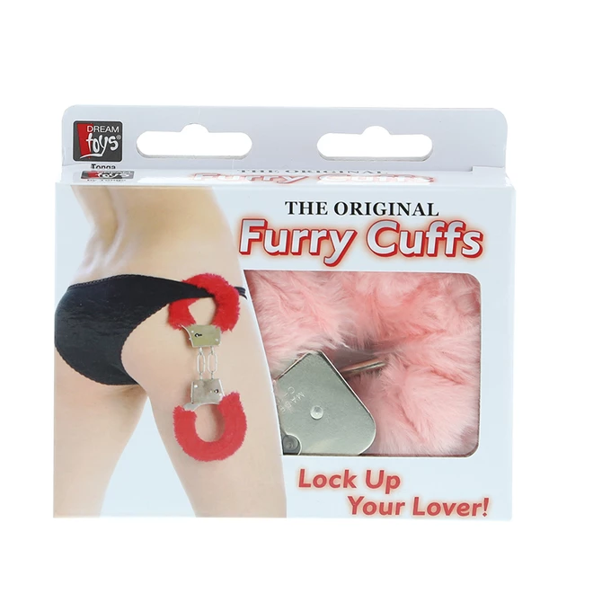 Dream Toys Metal Handcuff With Plush Pink - Kajdanki z futerkiem, różowe