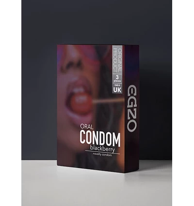 EGZO Oral Condom Blackberry 3Pc - Prezerwatywy smakowe 3 szt