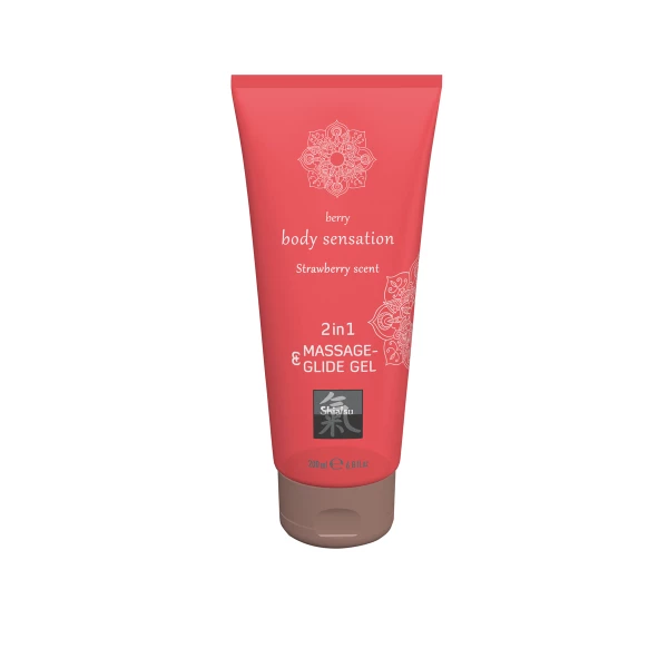 HOT Shiatsu 2In1 Massage Glide Strawberry Scent 200Ml. - Żel do masażu