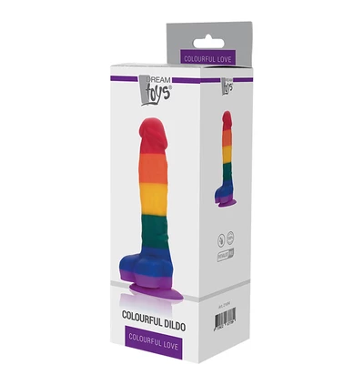 Dream Toys Colourful Love Colourful Dildo 8,5&#039; - Dildo klasyczne