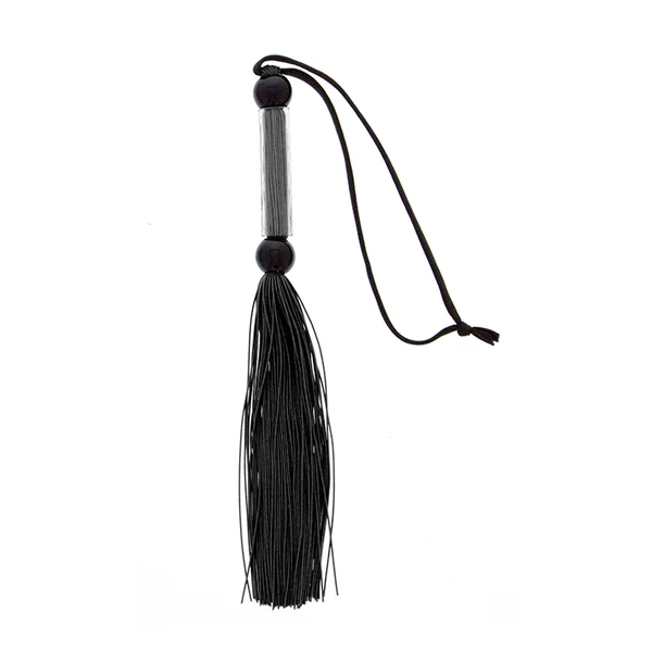 Guilty Pleasure BDSM Silicone Flogger Whip Black - Pejcz