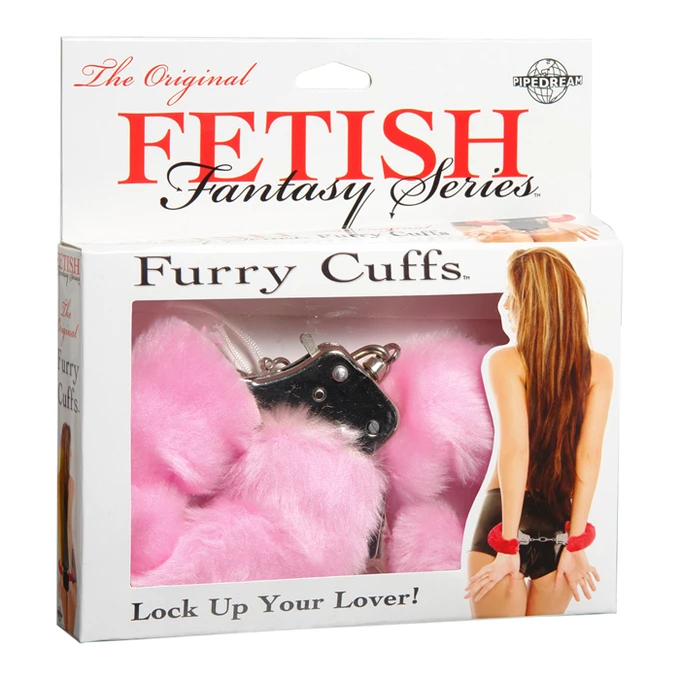 Fetish Fantasy Furry Cu Pink - Kajdanki z futerkiem, czerwone