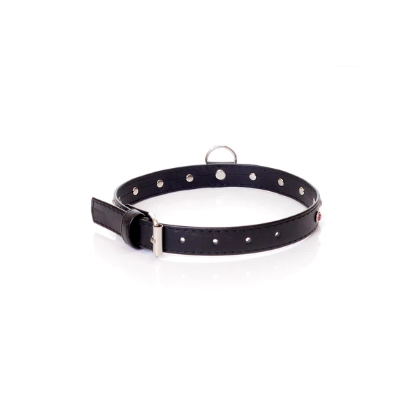 Fetish Fantasy Collar 2 Cm Pink Crystal - Obroża na szyje, Czarno-różowa