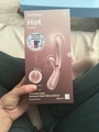 Satisfyer Hot Lover (champagne) - Wibrator króliczek z opcją podgrzewania, Champagne - różowy
