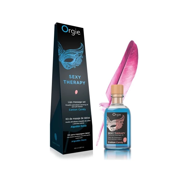 Orgie Lips Massage Kit Cotton Candy 100 Ml - Zestaw do masażu ust